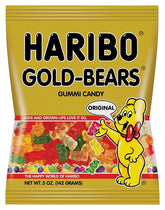 Haribo HGB12 Jelly Candy, Assorted Fruits Flavor, 5 oz Bag